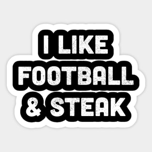 Football & Steak Sticker